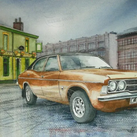 Ford Cortina MK3 Glorious Iconic Nostalgic British Car Metal Art Sign