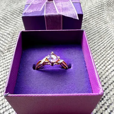 Amethyst & Diamond Ring