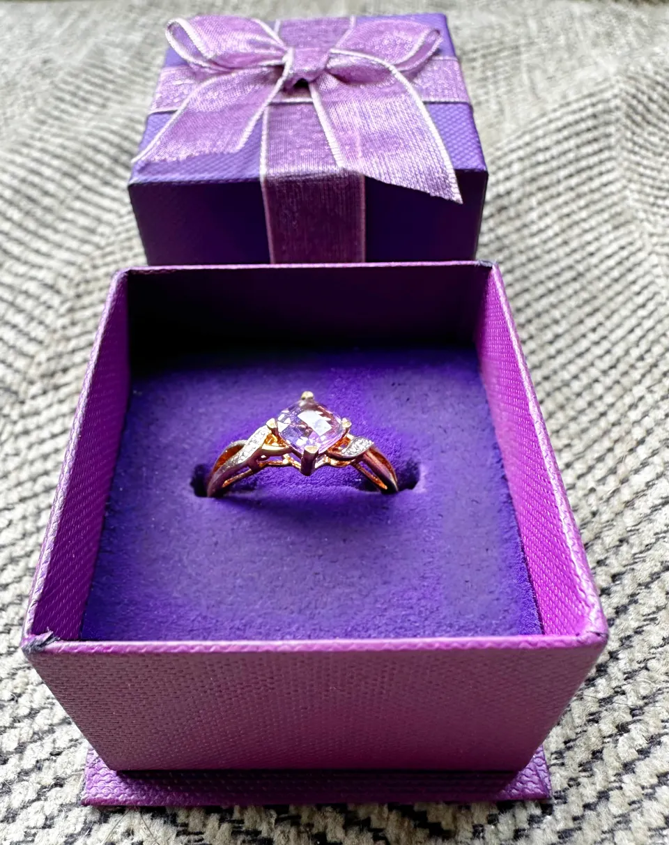 Amethyst & Diamond Ring