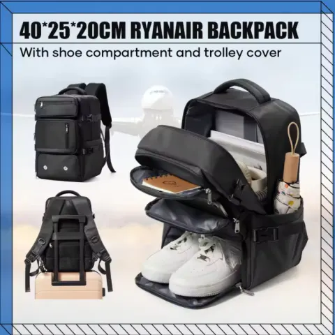 2025 New Travel Backpack – Your Ultimate Carry-On Companion! - Black Ryanair EasyJet