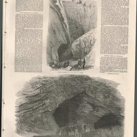 Dudley West Midland famous Cavern Antique 1849 Newspaper