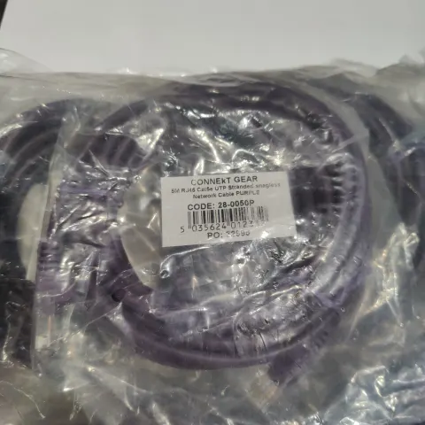 CLEARNCE JOBLOT 6 x 5M Connekt Gear RJ45 Network Cable (Purple)