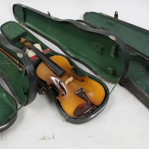 Vintage Violin, Bow & 3 Cases