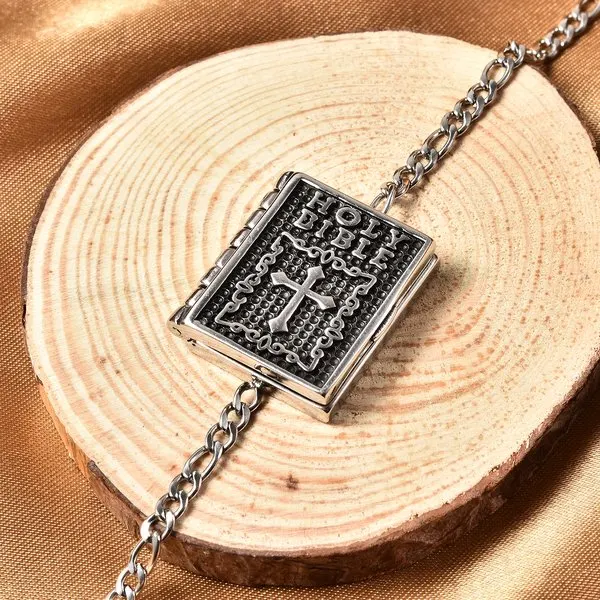 NEW!! Holy Bible Bracelet (Size 7) in Stainless Steel