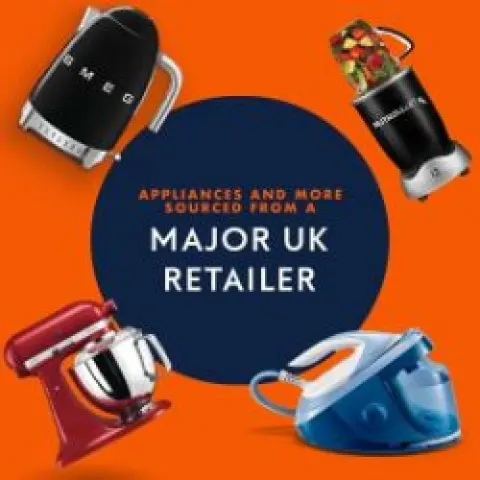 No Reserve - Graded & Ex-Demo White Goods, Furniture, Mattresses  - Washing Machines, Fridges, Dishwashers, Cooker Hoods, Mattresses & Furniture. Sourced from a Major UK retailer