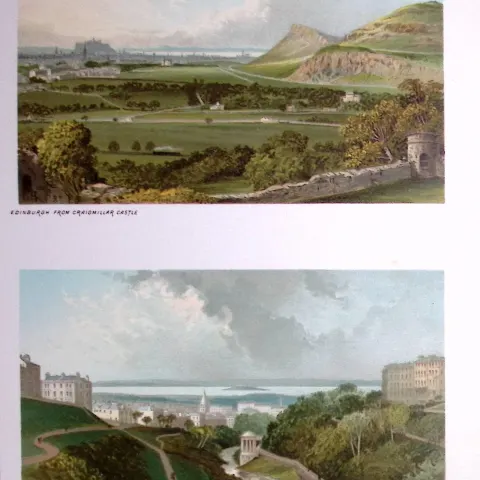 Scotland Craigmillar Castle & Dean Bridge Edinburgh 1889 Antique Print-7