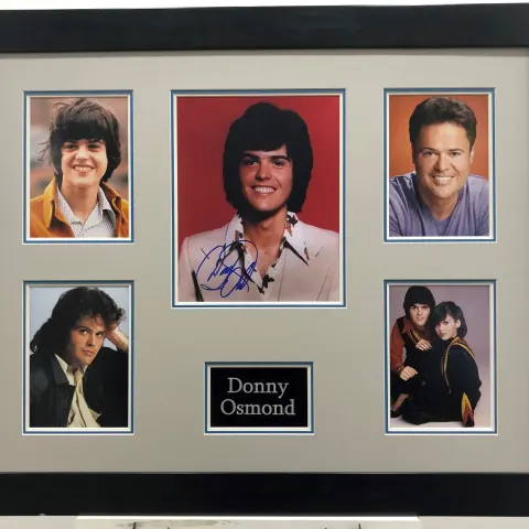 DONNY OSMOND framed original signature presentation