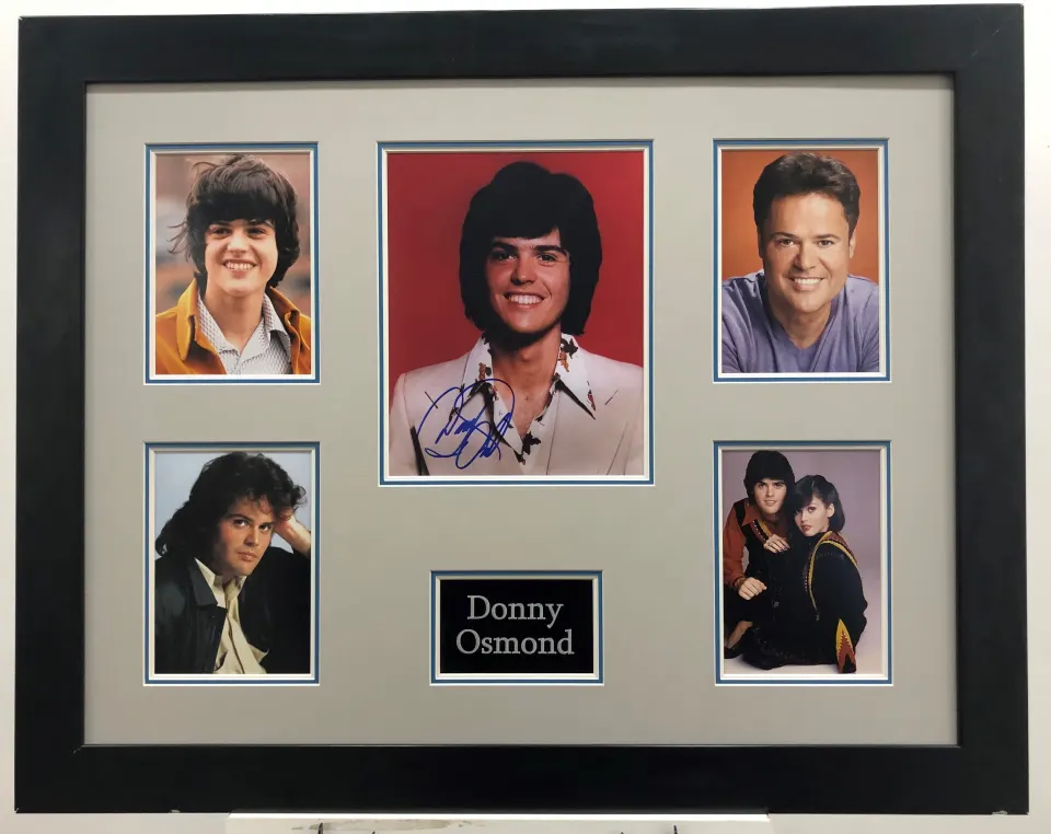 DONNY OSMOND framed original signature presentation