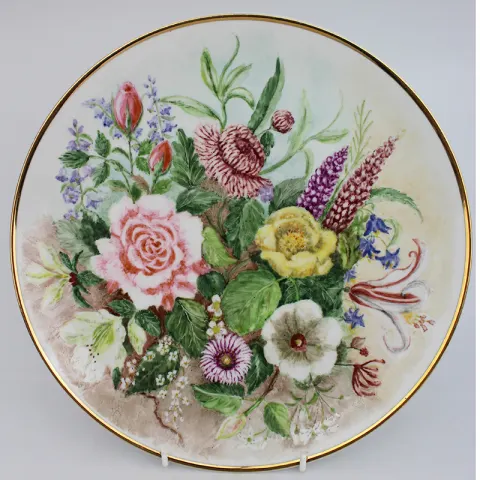 Hand Painted Thomas Germany Aldrington Cabinet Plate