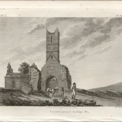 Court Abbey  Co Sligo Rare 1791 Francis Grose Antique Print.