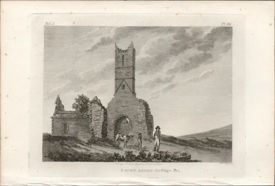 Court Abbey  Co Sligo Rare 1791 Francis Grose Antique Print.