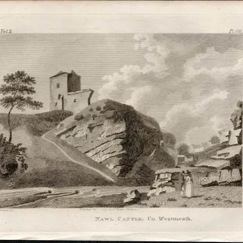 Naul Castle Co Westmeath Rare 1791 Francis Grose Antique Print.