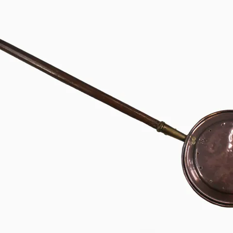 Long Copper Wooden Warming Pan
