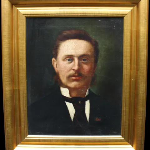 19th c. Portrait Oil on Canvas by George Harris (1855-1936)