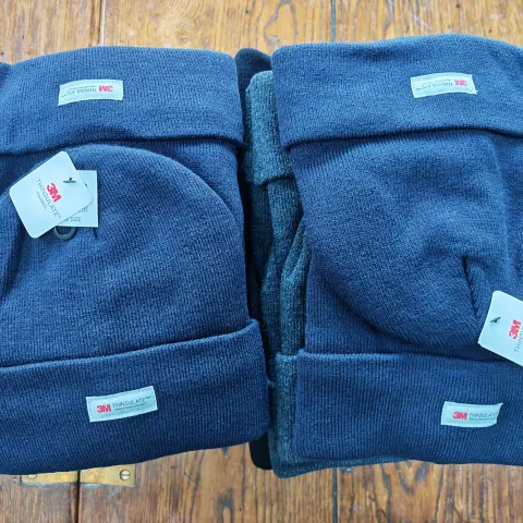 24 x Thinsulate 3M Beanie Hats - Grey, Black and Navy Blue