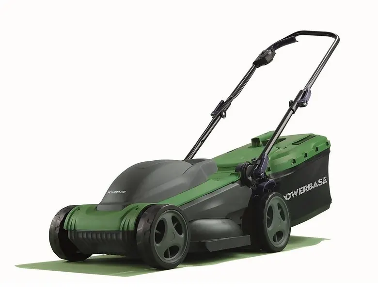(116/Mez) Lot RRP £158. 2x Powerbase 34cm 1400W Electric Rotary Lawn Mower, Powerful High Torque 14