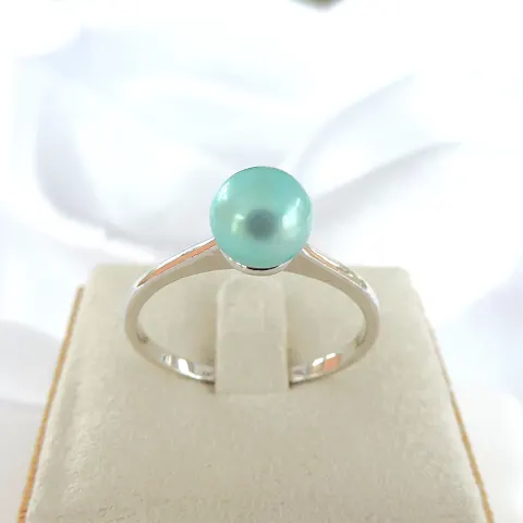 925 Silver Cultured Pearl Ring 'New'