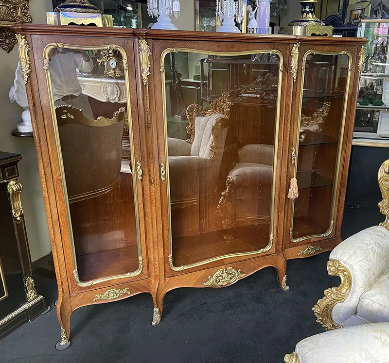 French Louis Philippe Kingwood Glazed Display Cabinet c.1830