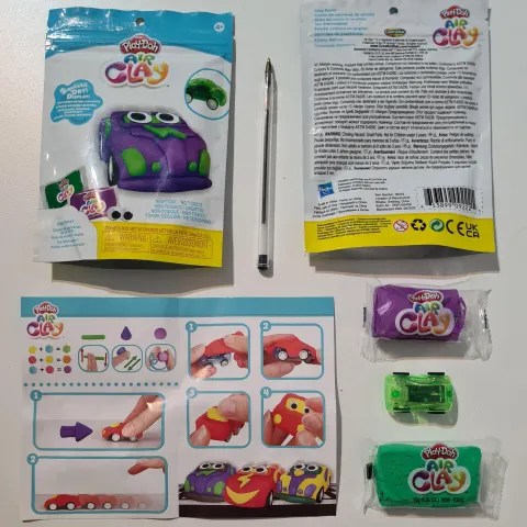 100 Packs Play Dough Air Clay Racer - Brand New Sealed All Clay Fully Wet Nothing Hard Or Dry
