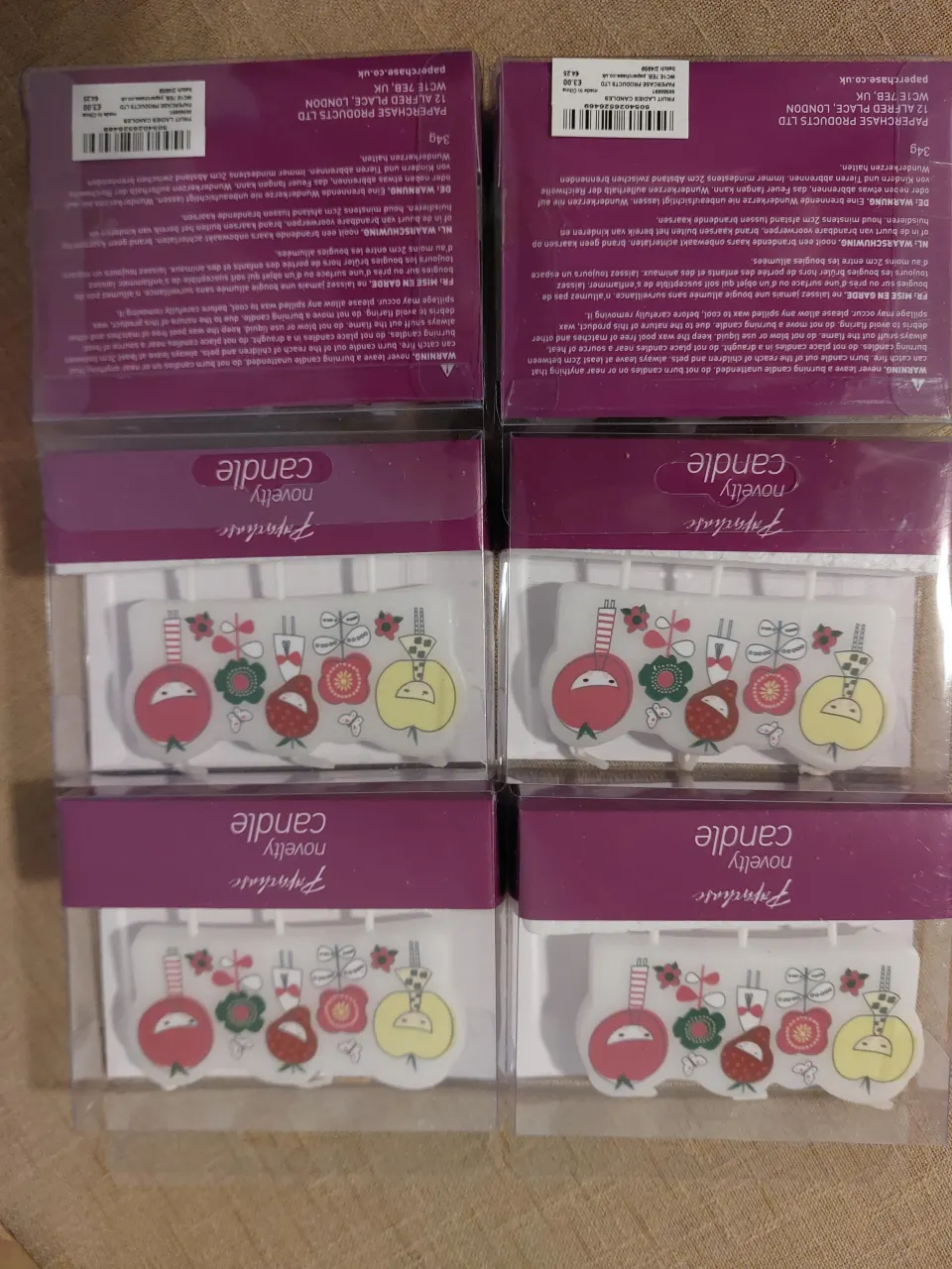 Novelty Candles - 4 boxes of 6