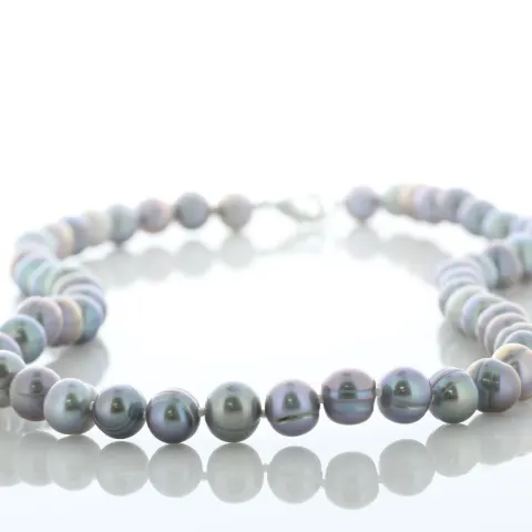 18 Inch Freshwater Cultured 7.0 - 7.5mm Pearl Necklace With Silver Plated Clasp