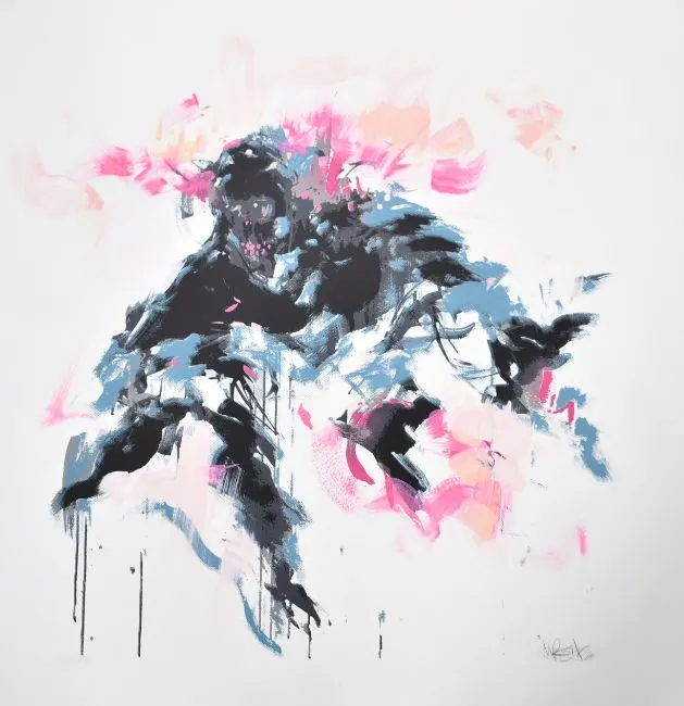 MR JAGO (B.1972) 'WALKING WOUNDED' Modern Graffiti Abstract, Ltd Ed, Screenprint in colours, 2008