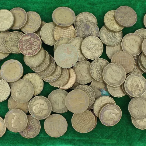 Collection of Three Pence Coins 1937-70