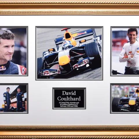 DAVID COULTHARD original signature presentation.