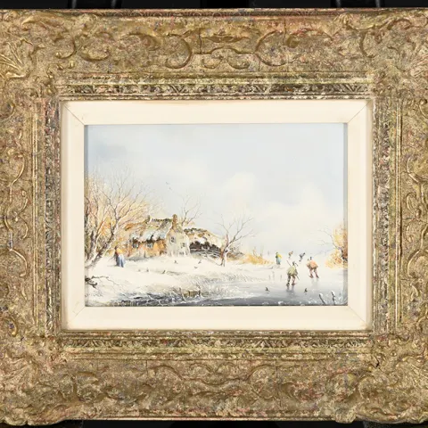 Original Oil On Panel By Van Den Hoeven
