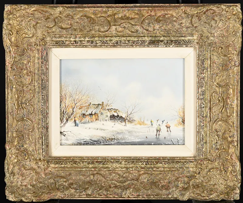Original Oil On Panel By Van Den Hoeven