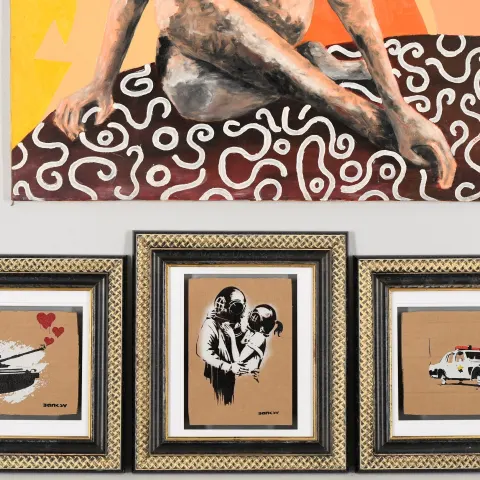 Banksy Aerosol and Stencil Artwork - Set of 3