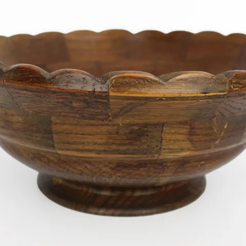 Vintage Turned Wood Bowl