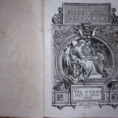The Illustrated London News Antique Bound Edition July-Dec 1860 Over 600 Pages.