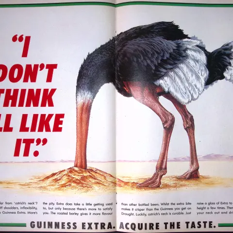 Guinness 1981 44 Years-Old Genuine Print I Don’t Think I Like it