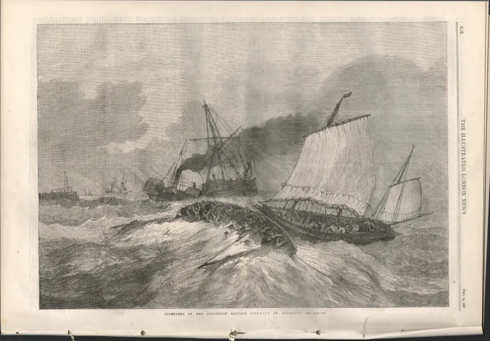 The Disaster that Befell the Gorleston Great Yarmouth, lifeboat Rescuer, in 1867.