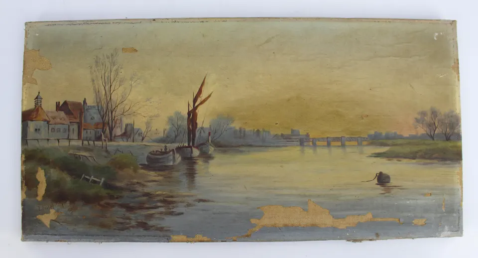 Pair of Victorian Landscapes Oil on Canvas