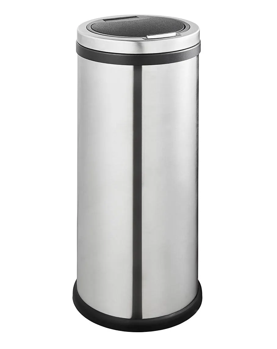 (144/MR1D) Lot RRP £95. 2x Items. 1x 30L Stainless Steel Press Touch Bin RRP £65. 1x Rose Gold Cabi