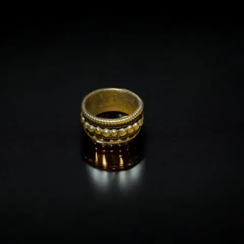 Ottoman white metal ring SIZE S ~(£6 UK POST)