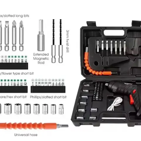 47PCS 3.6V Cordless Electric Screwdriver Kit – Rechargeable & Versatile Home Power Tool!