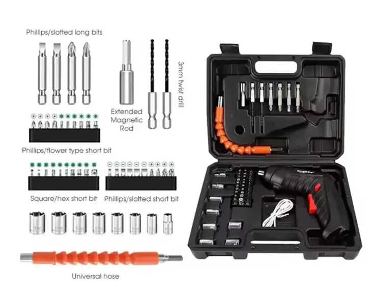 47PCS 3.6V Cordless Electric Screwdriver Kit – Rechargeable & Versatile Home Power Tool!