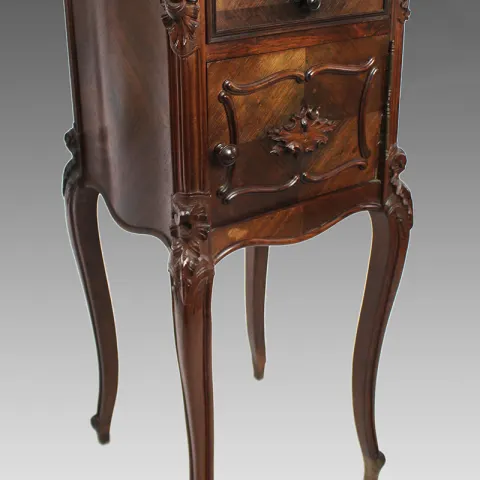 19th c. French Marble Topped Pot Cupboard