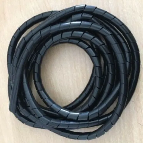 50 x Black Cable Wire Spiral Tidy Organizing Kit 8mm Dia 3 Metre Length