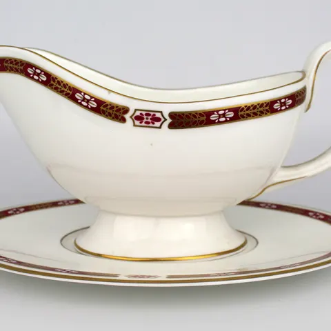 Royal Worcester Grosvenor Sauce Boat & Stand