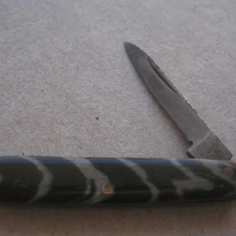 Vintage Black Hafted Miniature Penknife, c1940