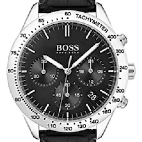 Hugo Boss 1513579 Men's Talent Black Leather Strap Quartz Chronograph Watch