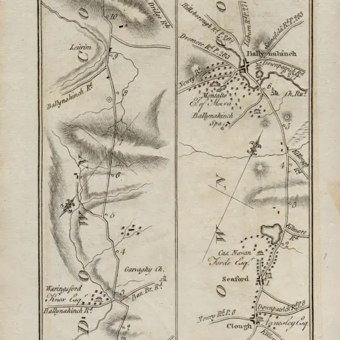 Taylor & Skinner 1777 Ireland Map Dromore Newtownards Leitrim Ballynahinch Down.