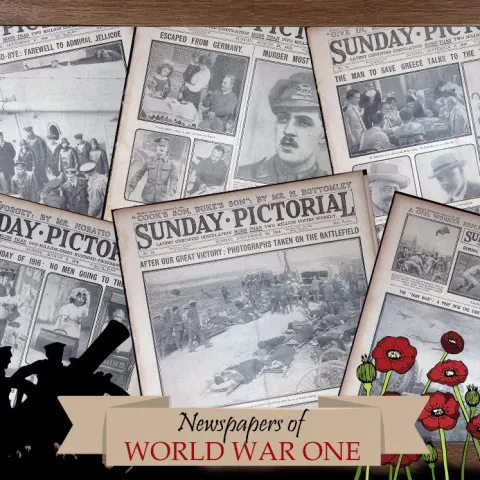 Collection 5 WW1 Authentic Antique Newspapers War Reports & Pictures-13.