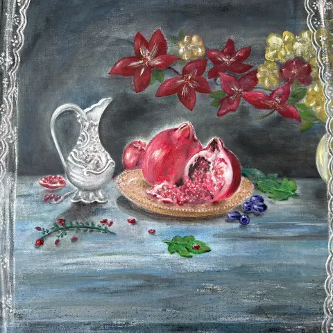 Still Life Painting, Fine Art, Acrylic on Canvas Vaastu Painting, Original Art