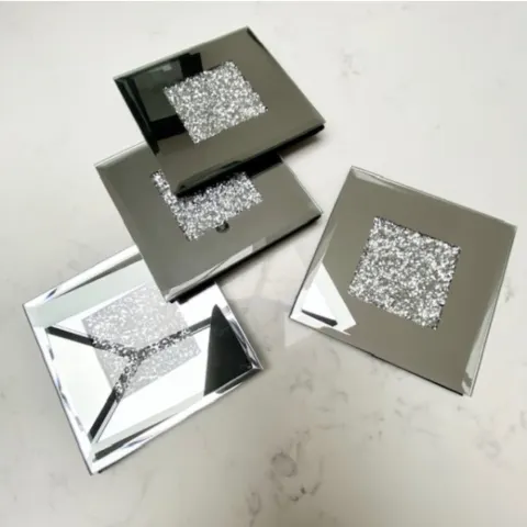 Glass / Crystal Coasters 12 Packs of 4