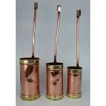 Set of 3 Graduated Antique Copper Ladles